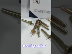 زینک زرد پوشش سقف لنگر بولت فولاد کربن درجه 4.8 6x40mm 6x60mm