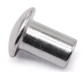 Ss304 Ss316 12mm 10mm Flat Head Semi-tubular Rivets Round Head Hollow Rivets (پست سر نیمه لوله ای) و سر گرد و غلتک های پوکی
