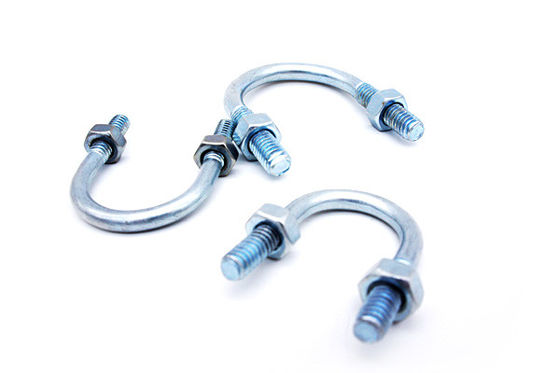 اتصالات فولادی کربنی با روکش روی سفید Iron U Bolt M20