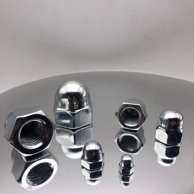 DIN1587 دانه های گنبد دار هکساگون دانه های گنبد دار زینک کاشته شده ساده