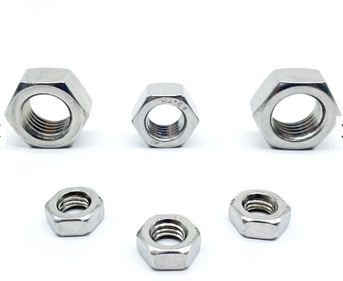 مهره شش گوش فولاد کربنی M3-M72 Din 934 روی روکش شده 4.8 نقره درجه 8.8