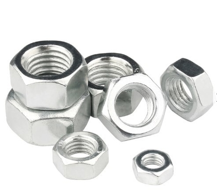 مهره های شش گوش M3-M72 Din 934 با روکش روی 4.8 بست های فولادی کربنی درجه 8.8