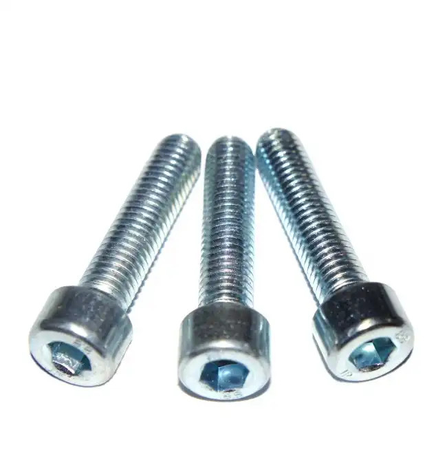 فانکشن ها Hex Socket bolt فولاد کربن زنک سفید درجه 8.8 رشته کامل DIN 912